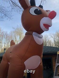 Rudolph The Red nose Reindeer Giant 15 Ft Inflatable, animated, plus 9 Ft Clarice