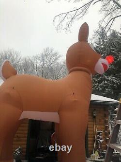 Rudolph The Red nose Reindeer Giant 15 Ft Inflatable, animated, plus 9 Ft Clarice