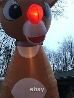 Rudolph The Red nose Reindeer Giant 15 Ft Inflatable, animated, plus 9 Ft Clarice