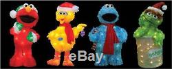 SALE -18 Sesame Street S/4 (Elmo, Big Bird, Cookie Monster, Oscar) Christmas Decor