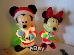 SANTA'S BEST 17 SET MICKEY & MINNIE MOUSE LIGHTED BLOW MOLD & Santa Imperia 3pc