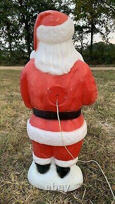 SANTA Vintage 1971 Empire 40 Blow Mold With Stocking Lights up WORKS