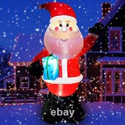 SEASONBLOW 10 FT LED Light Up Inflatable Christmas Santa Claus Decoration Hol