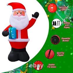 SEASONBLOW 10 FT LED Light Up Inflatable Christmas Santa Claus Decoration Hol