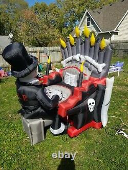 SEE VIDEO! Inflatable Airblown Animated Organ Skeleton Player Piano Halloween