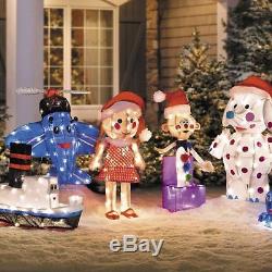 SET OF 5 3D Rudolph Movie Misfit Toy Lighted Sculptures Christmas Outdoor Yard