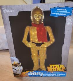 STAR Wars 36 C-3PO Outdoor Indoor Lighted Christmas Holiday Decor Disney NIB