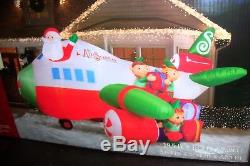 Santa Airplane Scene 18.5 Ft Wide Christmas Airblown Inflatable Nib