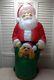 Santa Claus Blow Mold With Dog In Sack-vtg-rare-htf-app. 46 Ht. With Cord
