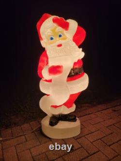 Santa Claus List Blow Mold Union Products 43 Christmas Decoration Lighted Works Santa Claus List Blow Mold Union Products 43 Christmas Decoration Lighted Works