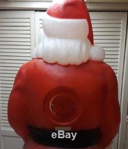 Santa Claus with Toy Sack Empire Blow Mold Vintage 1968 App. 47 Ht With Cord
