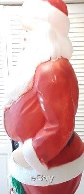 Santa Claus with Toy Sack Empire Blow Mold Vintage 1968 App. 47 Ht With Cord