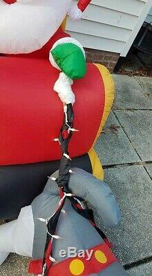 Santa Husky Dog Sled Christmas Airblown Inflatable