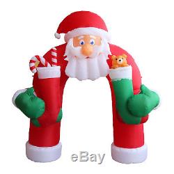 Santa Lighted Arch Archway Animatronic Christmas Airblown Inflatable