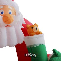 Santa Lighted Arch Archway Animatronic Christmas Airblown Inflatable