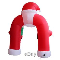 Santa Lighted Arch Archway Animatronic Christmas Airblown Inflatable