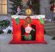 Santa Popping Down Fireplace 5-ft Lighted Christmas Airblown Inflatable Outdoor
