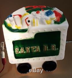 Santa R. R. Train Car 22 General Foam Blowmold Christmas light up yard decor