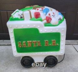 Santa Rail Road Toy Tender Car S. R. R. Blow Mold by Empire 1972