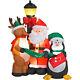 Santa Reindeer Penguin Caroling Christmas Airblown Inflatable Seasonal Decor