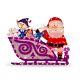 Santa & Sleigh With Misfit Toys Lighted Rudolph Christmas Decoration