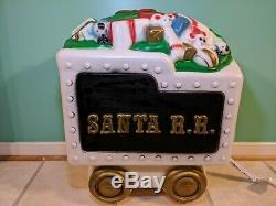 Santa Train Tender Car Lighted Blow Mold BLACK, General Foam, Tender Car Only