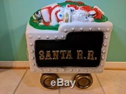 Santa Train Tender Car Lighted Blow Mold BLACK, General Foam, Tender Car Only