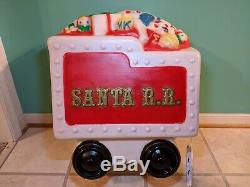 Santa Train Tender Car Lighted Blow Mold Custom Painted Red, GF, Tender Car Only