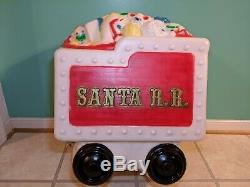 Santa Train Tender Car Lighted Blow Mold Custom Painted Red, GF, Tender Car Only