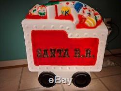 Santa Train Tender Car Lighted Blow Mold Custom Painted Red, GF, Tender Car Only