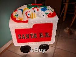 Santa Train Tender Car Lighted Blow Mold Custom Painted Red, GF, Tender Car Only