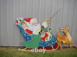 Santa and Eight Reindeer Christmas Outdoor Display Smethport Pennsylvania