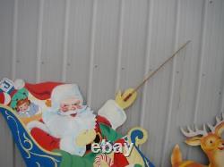 Santa and Eight Reindeer Christmas Outdoor Display Smethport Pennsylvania