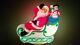 Santa And Sleigh Lighted Blow Mold, New, 24 Long X 21 Tall X 8 Wide