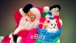 Santa and Sleigh Lighted Blow Mold, New, 24 long X 21 tall X 8 wide