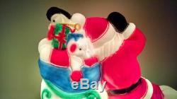 Santa and Sleigh Lighted Blow Mold, New, 24 long X 21 tall X 8 wide