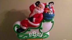 Santa and Sleigh Lighted Blow Mold, New, 24 long X 21 tall X 8 wide