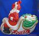 Santa In Sleigh Full Of Gifts To Deliver Lighted Christmas Blow Mold