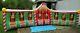 Santa's 8 Reindeer Stable North Pole Airblown Inflatable Christmas 17.7 Ft Wide