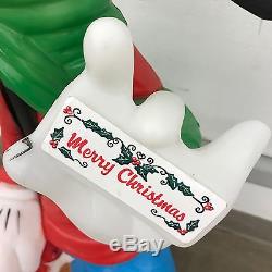 Santa's Best Goofy Disney blow mold 36 lights up Christmas yard plastic
