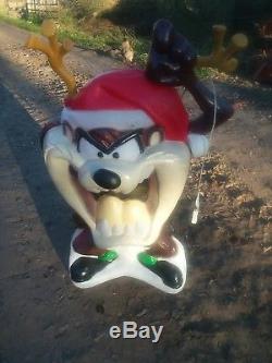 Santa's Best Tasmanian devil Taz blowmold Christmas blow mold 40 tall