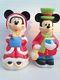 Santas Best Blow Mold Disney Mickey & Minnie Mouse Set 34 Christmas Large