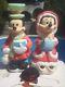 Santas Best Blow Mold Disney Mickey & Minnie Mouse Set 34 Christmas Lot Vintage