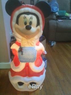 Santas Best Blow Mold Disney Mickey & Minnie Mouse SET 34 Christmas Lot Vintage