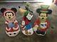 Santas Best Disney Goofy Mickey& Mini Lighted Christmas Blow Mold 1999