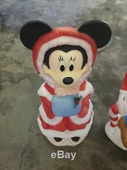 Santas Best Disney Goofy Mickey& Mini Lighted Christmas Blow Mold 1999