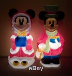 Santas Best Disney Minnie & Mickey Mouse Xmas Blowmold 34 tall free shipping
