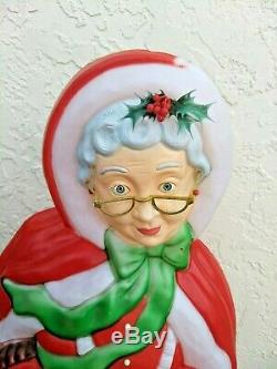Santas Best Mrs Santa Claus Christmas Blow Mold Plastic Outdoor Light Up 40