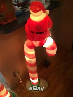 Santas Best Snowman And Samts Candy Cane Blow Mold