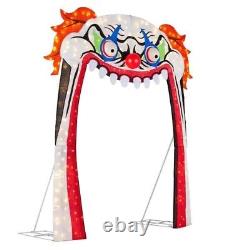 Scary Clown Arch LED Lighted Halloween Decoration Home Yard Lawn Use 9 Ft 1 Pc